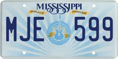 MS license plate MJE599