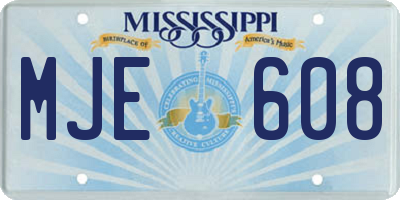 MS license plate MJE608