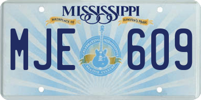 MS license plate MJE609