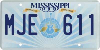 MS license plate MJE611