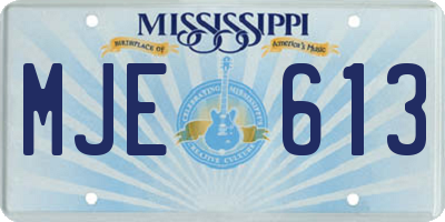 MS license plate MJE613