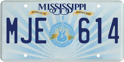 MS license plate MJE614