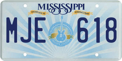 MS license plate MJE618