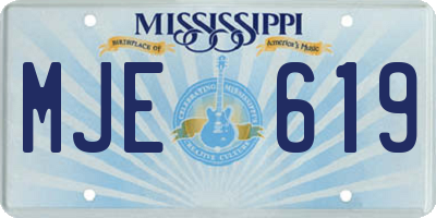 MS license plate MJE619