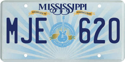 MS license plate MJE620