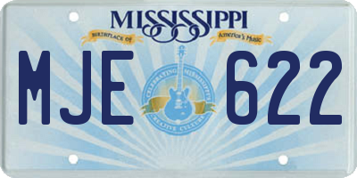 MS license plate MJE622