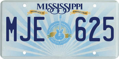 MS license plate MJE625