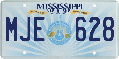 MS license plate MJE628