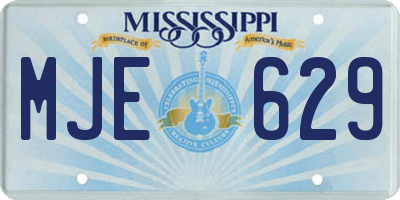 MS license plate MJE629