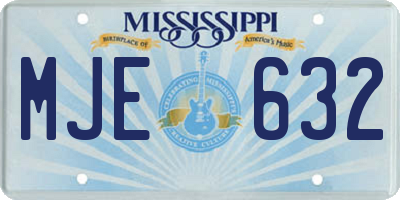 MS license plate MJE632