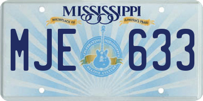 MS license plate MJE633