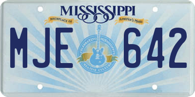 MS license plate MJE642