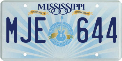 MS license plate MJE644