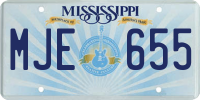 MS license plate MJE655