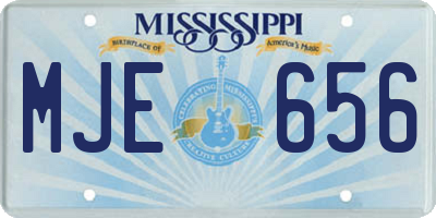 MS license plate MJE656