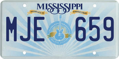 MS license plate MJE659