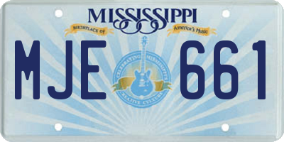 MS license plate MJE661