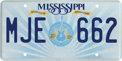 MS license plate MJE662