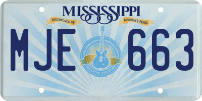 MS license plate MJE663