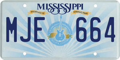 MS license plate MJE664
