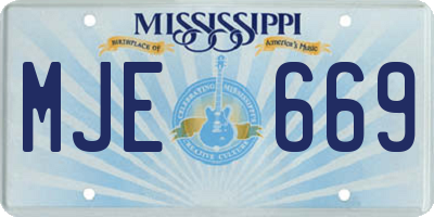 MS license plate MJE669