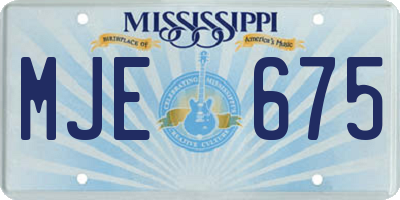 MS license plate MJE675