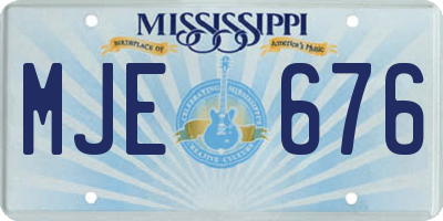 MS license plate MJE676