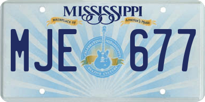 MS license plate MJE677