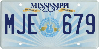 MS license plate MJE679