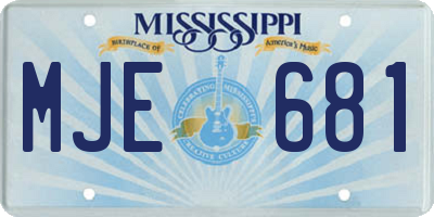 MS license plate MJE681