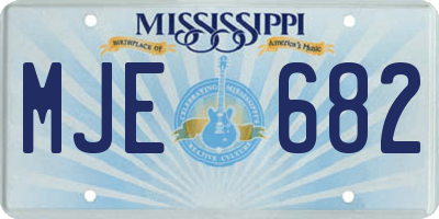MS license plate MJE682