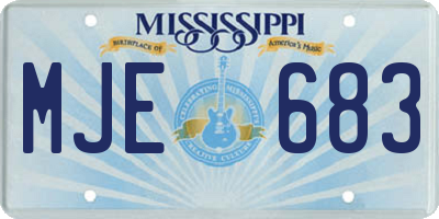 MS license plate MJE683
