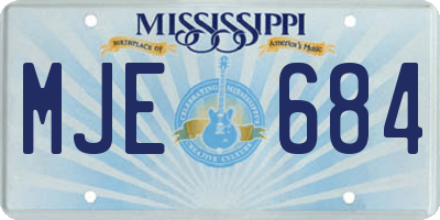 MS license plate MJE684