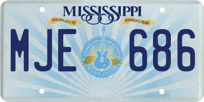 MS license plate MJE686