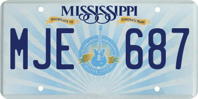MS license plate MJE687