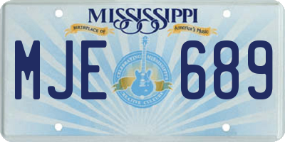 MS license plate MJE689