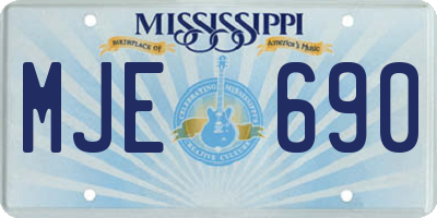 MS license plate MJE690