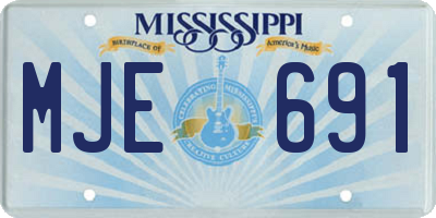 MS license plate MJE691