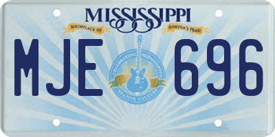 MS license plate MJE696