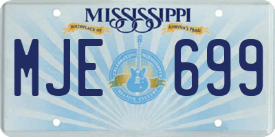 MS license plate MJE699