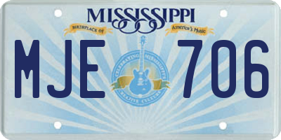 MS license plate MJE706
