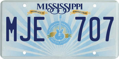MS license plate MJE707