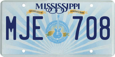 MS license plate MJE708