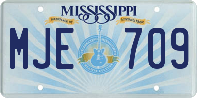 MS license plate MJE709