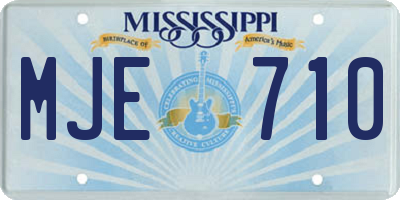 MS license plate MJE710