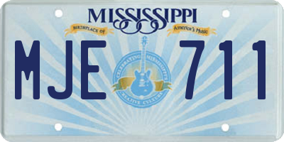 MS license plate MJE711