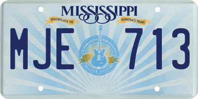 MS license plate MJE713