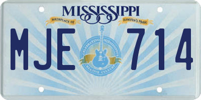 MS license plate MJE714