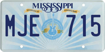 MS license plate MJE715