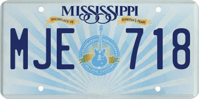 MS license plate MJE718